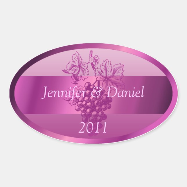Light Purple Personalised Custom Wine Labels (Front)