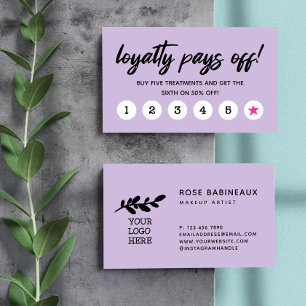 Light Purple Pink Star Loyalty Pays Off Logo