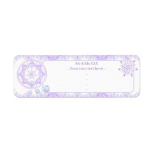 LIGHT PURPLE SNOWFLAKE & GLITTERING HEART