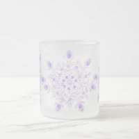 light purple snowflake & glittering heart