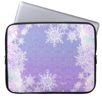 light purple snowflake & glittering heart