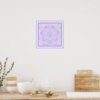 light purple snowflake & glittering heart