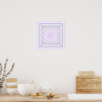 light purple snowflake & glittering heart