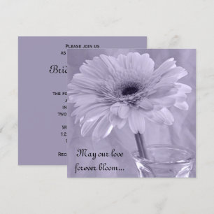 Light Purple Tinted Daisy Wedding Invitation