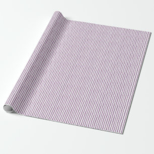 Light Purple & White Wonky Stripes Wrapping Paper