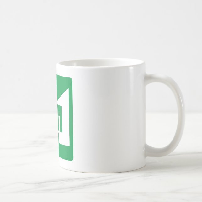 Light Rail Station Highway Sign Coffee Mug (Right)