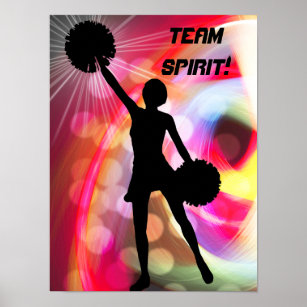 Light Rainbow with Cheerleader Poster