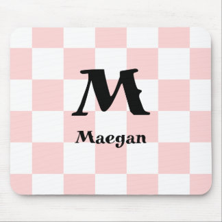 Light Red Chequered Pattern Background Mousepad