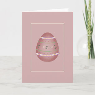Light Red Decorated Easter Egg d1 Greeting Card