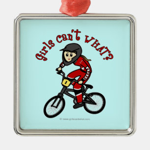 Light Red Girls BMX Metal Tree Decoration