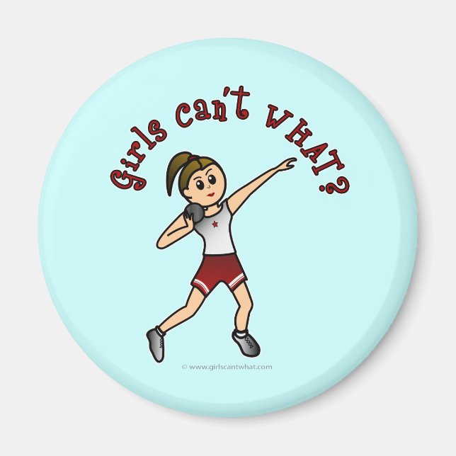 Light Red Shot Put Magnet (Front)
