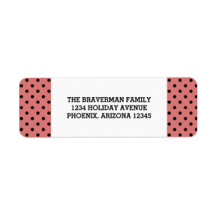 Light Red Sweet Polka Dot Holiday Address Labels
