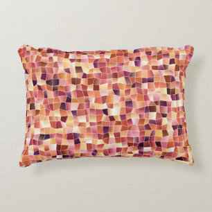 Light Red, Yellow vintage background with rectangl Decorative Cushion