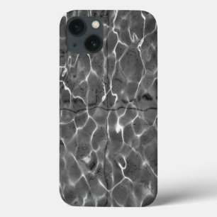 Light Reflections On Water: Black & White iPhone 13 Case