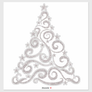 Light Rose Gold Faux Glitter   Christmas Tree