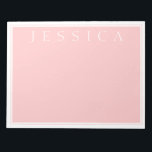 Light Rose Pink | Your Name Notepad<br><div class="desc">Light rose pink with your name.</div>