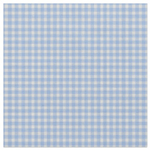 light Royal Blue Gingham Plaid Fabric
