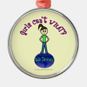 Light Rule The World Girl Metal Tree Decoration