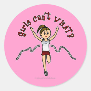 Light Runner in Red Uniform Classic Round Sticker