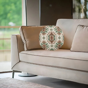 Light Rustic Round Cushion