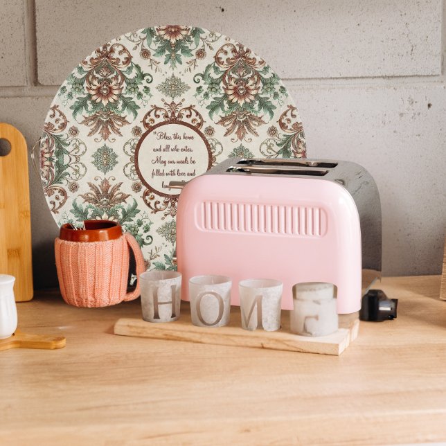 Light Rustic Traditional Customisable Round Cutting Board (Creator Uploaded)