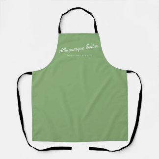 Light Sage Apron with Albuquerque Foodies logo