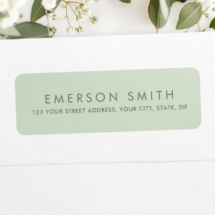 Light sage green elegant minimalist return address