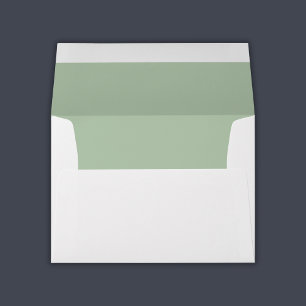 Light Sage Green Lined Envelope
