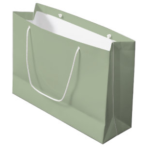 Light Sage Green Solid Color Large Gift Bag