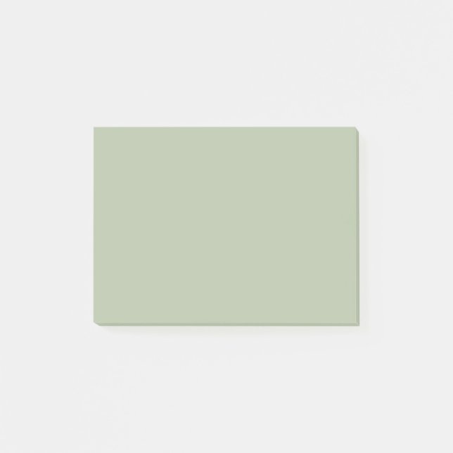 Light Sage Green Solid Colour Post-it Notes (Front)