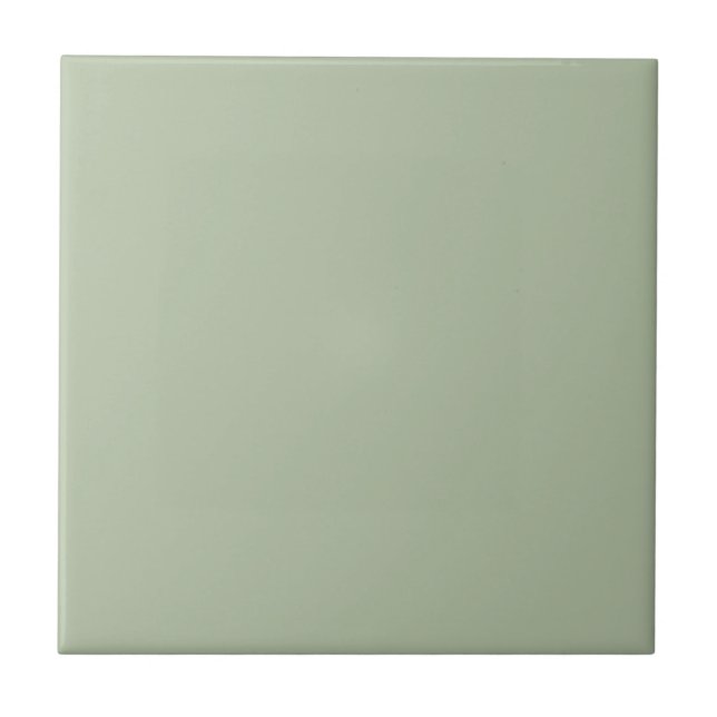 Light Sage Green Solid Colour Tile (Front)