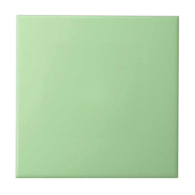 Light Sage Green Wall | Elegant Square Tile (Front)