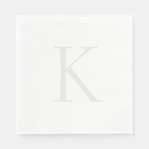 Light Sage Monogram Luncheon Napkins