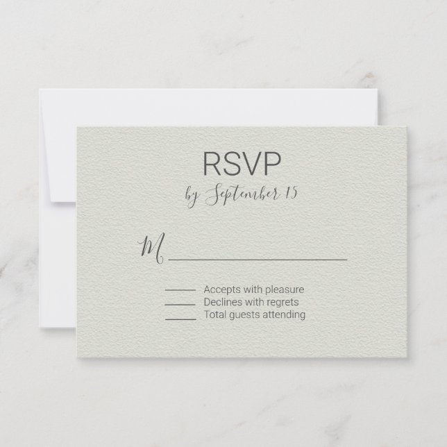 Light Sage Wedding RSVP (Front)
