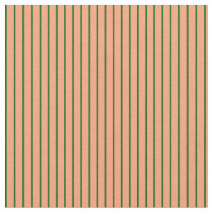 Light Salmon and Dark Green Coloured Pattern Fabric