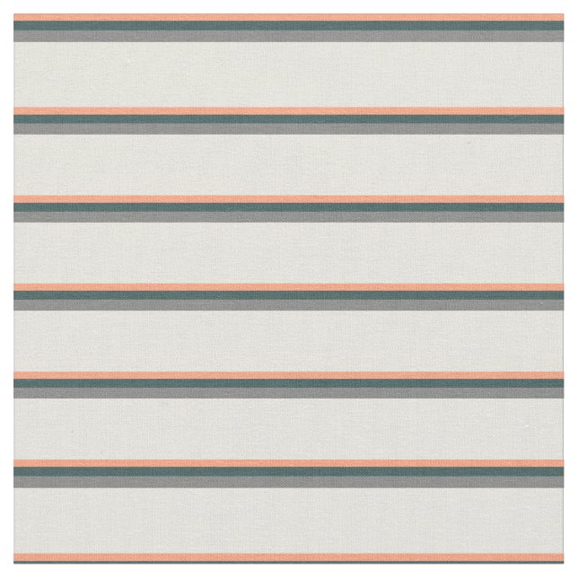 Light Salmon, Dark Slate Grey, Grey, and Beige Fabric (Close Up)