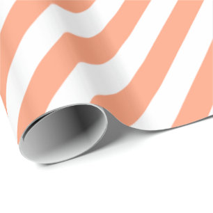 Light Salmon Diagonal Stripe Wrapping Paper