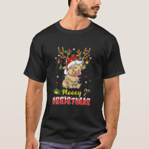 Light Santa Hat Mooey Christmas Tshirt Highland Co