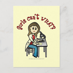 Light Scientist Girl Postcard