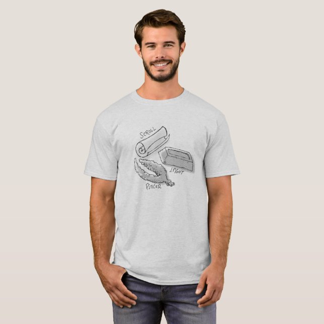 Light Scroll, Pincer, Ingot T-Shirt (Front Full)