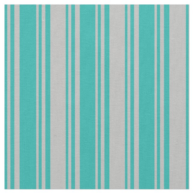 Light Sea Green & Grey Pattern Fabric (Close Up)