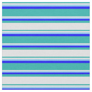 Light Sea Green, Lavender, Light Sky Blue & Blue Fabric