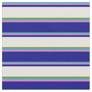 Light Sea Green, Orchid, Blue, Light Cyan & Green Fabric