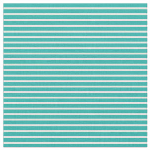 Light Sea Green & White Stripes Pattern Fabric