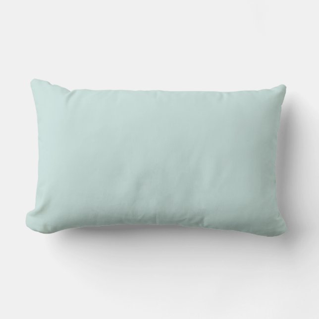 Light Seafoam Blue Green Colour Trend Sea Foam Lumbar Cushion (Front)