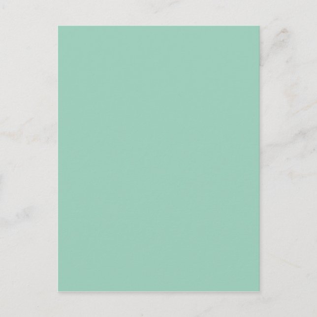 Light Seafoam Green Fashion Colour Trend Sea Foam Postcard (Front)
