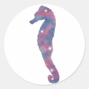 Light Seahorse Starscape Sticker