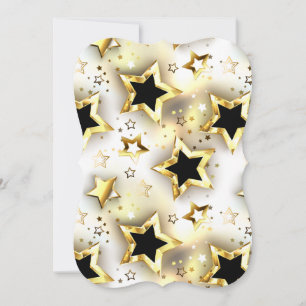 Light seamless with gold stars card