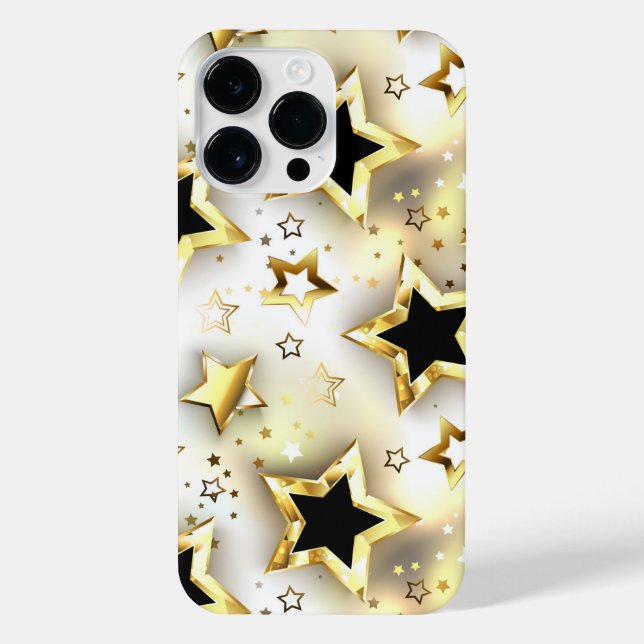 Light seamless with gold stars iPhone case (Back)
