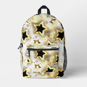 Light seamless with gold stars printed backpack